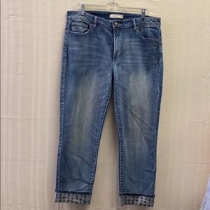 TGLA Jeans studded cuff Size 13